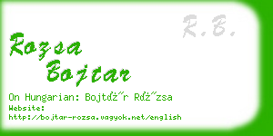 rozsa bojtar business card